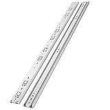PhIree Schubladenführungen, 55,9 Cm, Kugellager, 3 Abschnitte, Schubladenführung, Vollauszug, Seitliche Montage, 2 Stück (Silber)/100Cm/40In