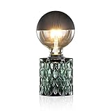 Pauleen 48023 Crystal Magic Tischleuchte max. 20W Tischlampe für E27 Lampen Nachttischlampe Grün 230V Glas ohne Leuchtmittel