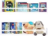 Hhyoisn 91.4 cm Kinderzimmer-Bücherregale, Set mit 2 weißen Bücherregalen, Organizer für Kinder, Wandregal, Bücherregal für Kinderzimmer, Kosmetik, Ausstellungsregal, Spielzeug-Aufbewahrungsregale