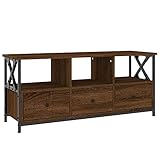 vidaXL TV-Möbel 102x33x45 cm Holz und Eisen braun Eiche