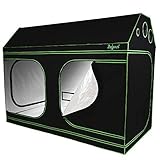 Zelsius Growzelt MyHomeGrow Grow Tent für Dachschräge Dachboden | Indoor Growbox | schwarz grün | Growroom Growschrank Darkroom Gewächshaus (240 x 120 x 180 cm)