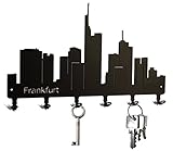 Schlüsselbrett / Hakenleiste * Skyline Frankfurt * - Schlüsselboard Hessen, Schlüsselleiste, Metall - 6 Haken