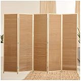 Raumteiler Sichtschutz Trennwand Stellwand Raumteiler 5 4 3 Paneele Freistehend Sichtschutz, Chinesisch-orientalische Akzente Wandtrennwand Für Innen-Außen, Sonnenzimmer Atelier Wohnung (Size : 5 Pan