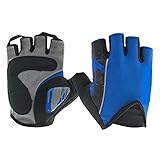 Workout-Trainingshandschuhe Fahrradhandschuhe Fingerlose Radfahren Berghandschuhe Outdoor Sport Handschuhe Unisex Atmungsaktiv Eng anliegende Passform (Farbe: Rot Größe: XL) (Blau X)
