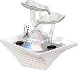 WeiVa Feng Shui Keramik Glas -Zimmerbrunnen mit LED Beleuchtung 171