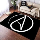 JHUHN Schwarz und Weiß 3D-Druck Fußmatte Eingang Tür Matte Wohnzimmer Küche Rutschfester Teppich Badezimmer Teppich 100x160cm