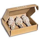 ELIXR Weißer Salbei zum Räuchern aus Wildsammlung I Räucherbündel 3 Stck. ca. 10 cm I Salbei räuchern, Weisser Salbei, White Sage, Räucherset