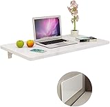 HAVERN Weißer Wandklapptisch, Wandklapptisch, Wandbehang, Schwebender Laptoptisch, Multifunktionaler Wand-Computertisch for Zuhause/Büro/Bar, Einfach Zu Falten (Size : 90 * 40cm/36 * 16in)