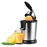 DMOYS Edelstahl-Multifunktions-Hand-Elektropresse-Entsafter, Kaltpress-Entsafter-Maschinen, mit hoher Saftausbeute, Orangensaft, Kochmaschine zur Trennung von Zitronenrückständen, für Gemüse und Obst