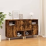 ZEYUAN Sideboards 2 STK Kommode Schlafzimmer, Schlafzimmer Möbel, Komodenschrank, Esszimmer Schrank, Büromöbel, Buffetschrank, Räuchereiche 60x35x70 cm Holzwerkstoff