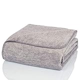 ✅ Glart Kuschelige XL Wolldecke 150x200 cm in grau-meliert als Sofadecke, Couchdecke oder Tagesdecke. Extra flauschig & weich. Ideal für Sofa & Kinderzimmer