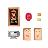 Mattel Ersatzteile für Fresh 'n Fun Food Truck Barbie Puppe Spielset – GMW07 ~ Ersatzkasse, Schild, Tabletts und Pommes Frites