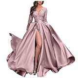 QHDDP Mit Rollkragen Sexy Kleider Kurze Leggings Damen DunkelgrüN Kleid GüNstige Lange RöCke Weihnachts Kleider Kleider Neckholder Kleid Elegant KöNigsblau Kleid Kleider (Rosa, S)