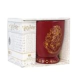 HARRY POTTER Original Hogwarts Tasse aus Keramik mit goldenem Wappen, Mehrfarbig 9cm x 12 cm x 11 cm