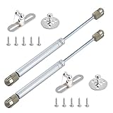Gasdruckfeder 100N/10kg Gasdruckdämpfer Hydraulisch Gasfeder Gasdämpfer Dämpfer mit Schrauben für Türhausschränke Küchenschrank Bücherschränke 2 Stück (Silber)