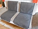 Sofaläufer Sesselläufer Überwurf Sesselschoner Schoner Läufer 50 x 140 Lederoptik grau