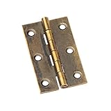 2 Stücke Bronze Möbel Schrank Schublade Tür Scharnier Antik Dekorative Scharniere for Schmuck Holzkiste Möbelbeschläge 50x28mm Unterlegscheiben für Türscharniere