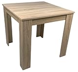 Möbel SD Esstisch Dani Sonoma Eiche hell Sägerau 80x80