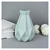 Moderne Blumenvase, weiß, rosa, blau, Kunststoff, Vase, Blumentopf, Korb, Zuhause, Wohnzimmer, Dekoration, Ornament, Blumenarrangement (Color : B04)