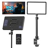 VIJIM K22 Key Light LED Videoleuchte mit Fernbedienung, Professionelles Studio LED Panel mit 1100 Lumen und 24W, 11' Video Licht Dimmbare 2500K-9000K, CRI95 für YouTube/Live Streaming