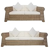 Chusui Ausziehbares Tagesbett, Schlafsofa, Schlafcouch, Sofabett, Polsterliege, Ausziehsofa, Bettsofa, Betten, Daybed, 2X(90x200) cm Weiß Massivholz Kiefer