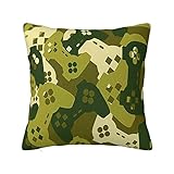 HAOSOFT Kissenbezüge 40x40 cm, Kissenbezüge Tolle Gamer Tarnung Kissenbezug Dekokissen Kissenhülle für Sofa Büro Gartenbett Couch Kissen Haus Heim Dekoration, 1 Pcs