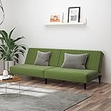 ZEYUAN Schlafsofa 2-Sitzer, Schlafcouch, Sofas & Couches, Couch Mit Schlaffunktion, Liegesofa, Sofabed, Hellgrün Samt