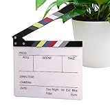 Ditanpu Film-Film-Clap-Board,Cut Action Scene Clapper Board | Movie Director Cut Action Scene Clapper Board mit einem Tafelradierer für Werbung, Heimdekoration, Filme