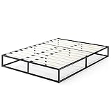 ZINUS Joseph 25 cm Metallrahmenbett | Lattenrost | Holzlattenunterstützung | Stauraum unter dem Bett | 180 x 200 cm | Schwarz