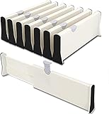 Jolitac 8er Schubladenteiler Organizer Set, Schubladentrenner Einstellbare Separatoren, Küche Schublade Teiler Organisatoren, Fach Organizer für Küche, Badezimmer, Schrank, Schreibtisch, Kommode