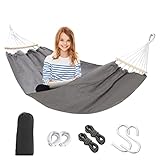 Hängematten für draußen,Bequemes Camping-Hängebett | Anti-Kipp-Hängematten für Erwachsene, Starke Tragfähigkeit für Zuhause, Terrasse, Schlafsaal, Schlafzimmer, Hinterhof Rainao