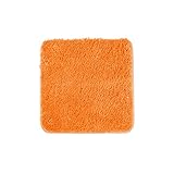 WohnDirect WC Vorleger OHNE WC Ausschnitt Orange - Badematte rutschfest OHNE WC Ausschnitt 45x45 cm - Badteppich Set, waschbar