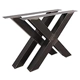 1 PAAR Tischgestell X Form BestLoft® transparent Tischbeine Tischkufen Tischfüße Kufengestell (Höhe:72cm x Breite:85cm)