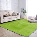 AlaTyche Teppich, große Teppiche, 185x185 cm, grüne Teppiche für Wohnzimmer, warme, weiche, flauschige Teppiche, rutschfest, waschbar, Shaggy-Teppich, leicht zu reinigen, Haustier, Geschenk
