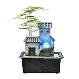 YIXIN2013SHOP Zimmerbrunnen Tabletop-Brunnen-Chinesischer Retro-Wasser-Desktop-Brunnen-Brunnen-Büroschreibtisch Lucky Decor Waterscape-Brunnen-Innenausstattungs-Tisch-Brunnen Brunnen (Color : A)
