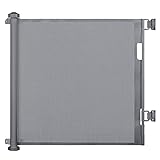 Dioxide Treppenschutzgitter Ausziehbar für Babys, 0-150 cm, Treppenschutzgitter für Kinder und Hunde, Babygitter Geeignet für Treppen, Korridore, Drinnen und Draußen (Grau)