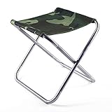 Tragbare Klappstühle, 7075 Aluminium Klapphocker Stuhl Kleiner Pferde-Angelhocker Stuhl Tragbarer Mini-Camping-Strandstuhl, einfach zu Falten, leicht zu tragen, leicht