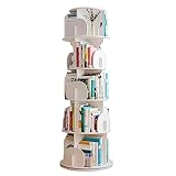 360° drehbares Bücherregal, 4/5 Etagen, Standregal, platzsparend, Bücherregale für Wohnzimmer und Arbeitszimmer