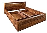MASSIVMOEBEL24.DE Bett mit Schublade Sheesham 180x200x90 walnuss gewachst Toronto #254