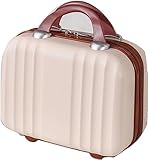 Home Produkte 14in Hard Shell Travel Case Kosmetikkoffer Organizer, Kleiner tragbarer Koffer, für Kosmetik Make-up Pinsel Kultur digitaler Schmuck,White