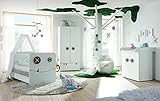 now! by hülsta minimo Babyzimmer-Set mit 2-TRG. Kleiderschrank mit Schublade, Babybett, 2-TRG. Kommode und Wickelaufsatz, in Schneeweiß