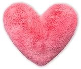 Brandsseller - Herzkissen kuscheliges plüsch Dekokissen Herzform ca. 40x30 cm, Rosa