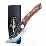 Huusk Kochmesser, Küchenmesser - Perfekt zum Schneiden und Zerkleinern. Modernen Stil mit traditionellem Reiz. Japanisches Küchenmesser für Zuhause, Camping, BBQ
