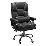 KITCISSL Gaming Stuhl Hoher Rückenlehne Ohrensessel Modern Gaming Sessel für Erwachsene, Stuhl mit Rollen Boss Lift Stuhl Studentenstuhl Metallsessel für Schlafzimmer Wohnzimmer (Color : Black)