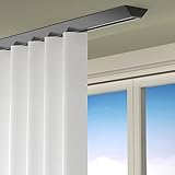 Vorhangschiene Gardinenschiene Gardinenstange Vorhangschienen-Kleber, 1 2 3 3.5 4 5 M Aluminium Gardinen Schienensystem Für Schlafzimmer Und Wohnzimmer, Fenster Vorhänge Stangen/Wand Schwarze Raumtre