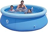 Avenli Pool 240 x 63 cm Family Prompt Set Pool Aufstellpool ohne Pumpe Pool-Set blau Gartenpool rund Schwimmbecken für Familien & Kinder (244 x 63 cm)
