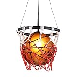 EEYZD Basketball-Lampe, kreative Glas-Deckenleuchte, gebackener Rahmen, kreativer Kronleuchter, Kinderzimmer-Kronleuchter für Schlafzimmer, Restaurant, Bar, Geschäfte