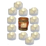 Hearthxy Produkttitel: Flammenlose LED-Kerzen,Realistische elektrische Kerzenlampen 12 Stück | Geruchlose, batteriebetriebene Teelichter, hell für Hochzeiten, Halloween, Geburtstage, Erntedankfest