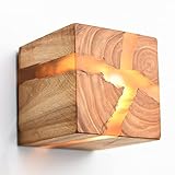 Wandleuchte Innen Holz,Hölzerne Riss Wand Lampen LED 5W Wandlampe Innen Holz Nachtlampe Nachtlicht Warmweiß für Schlafzimmer Korridor Bar Treppe Innenbeleuchtung (1pc)