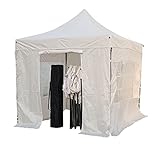 Heatwave Gazebos Gartenpavillon, robust, wasserdicht, mit 4 Seitenwänden, Beige